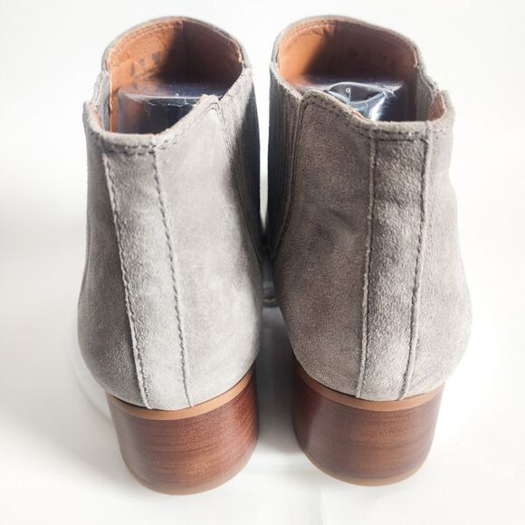 Franco Sarto Size 10 Wide Chelsea Booties Suede Leather Gray Ankle Boots Seville - Picture 3 of 9